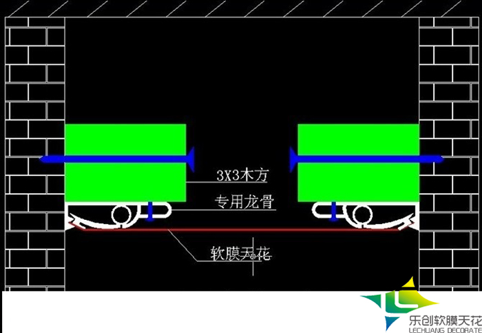 PVC龍骨安裝示意圖